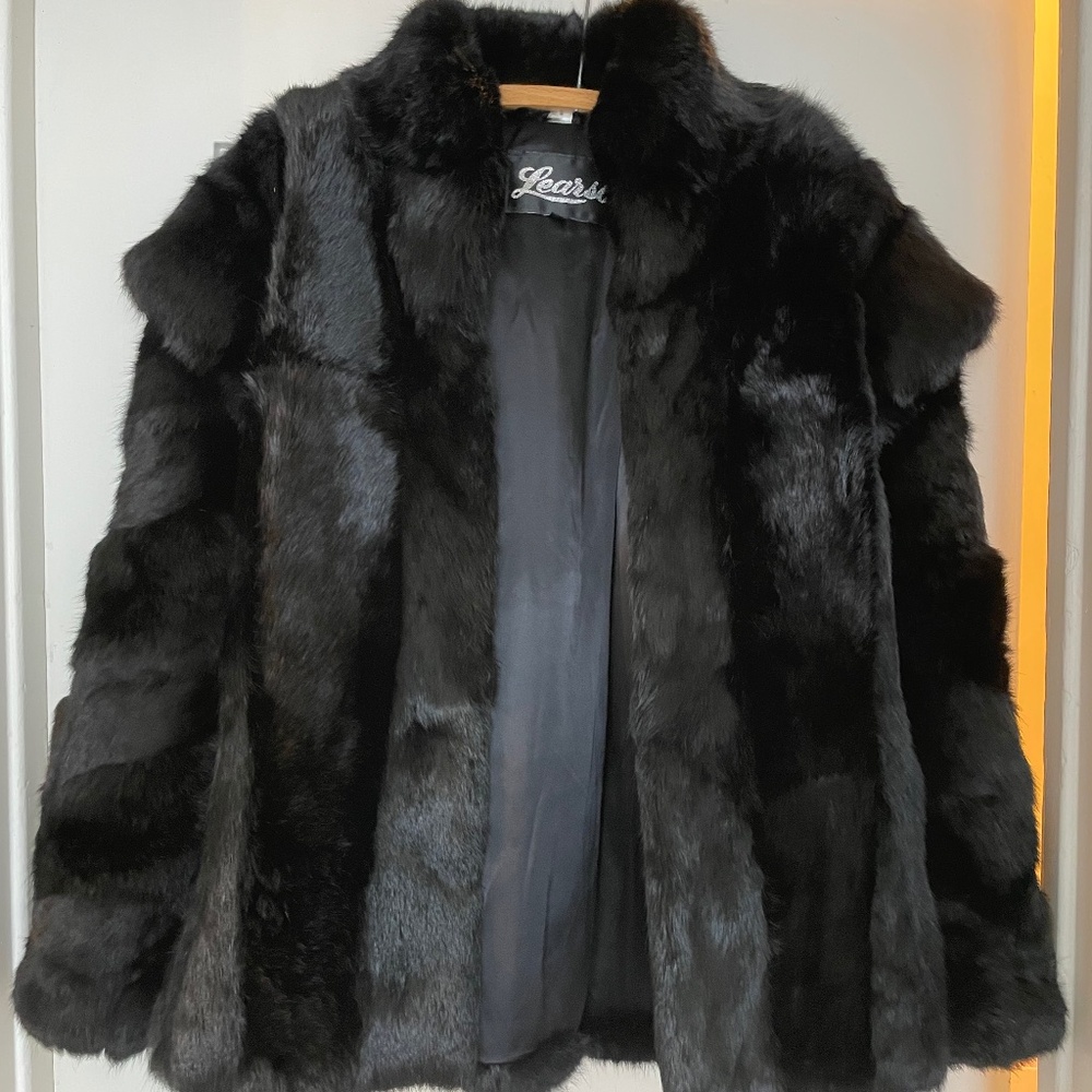 Black Rabbit Fur Jacket - Vintage